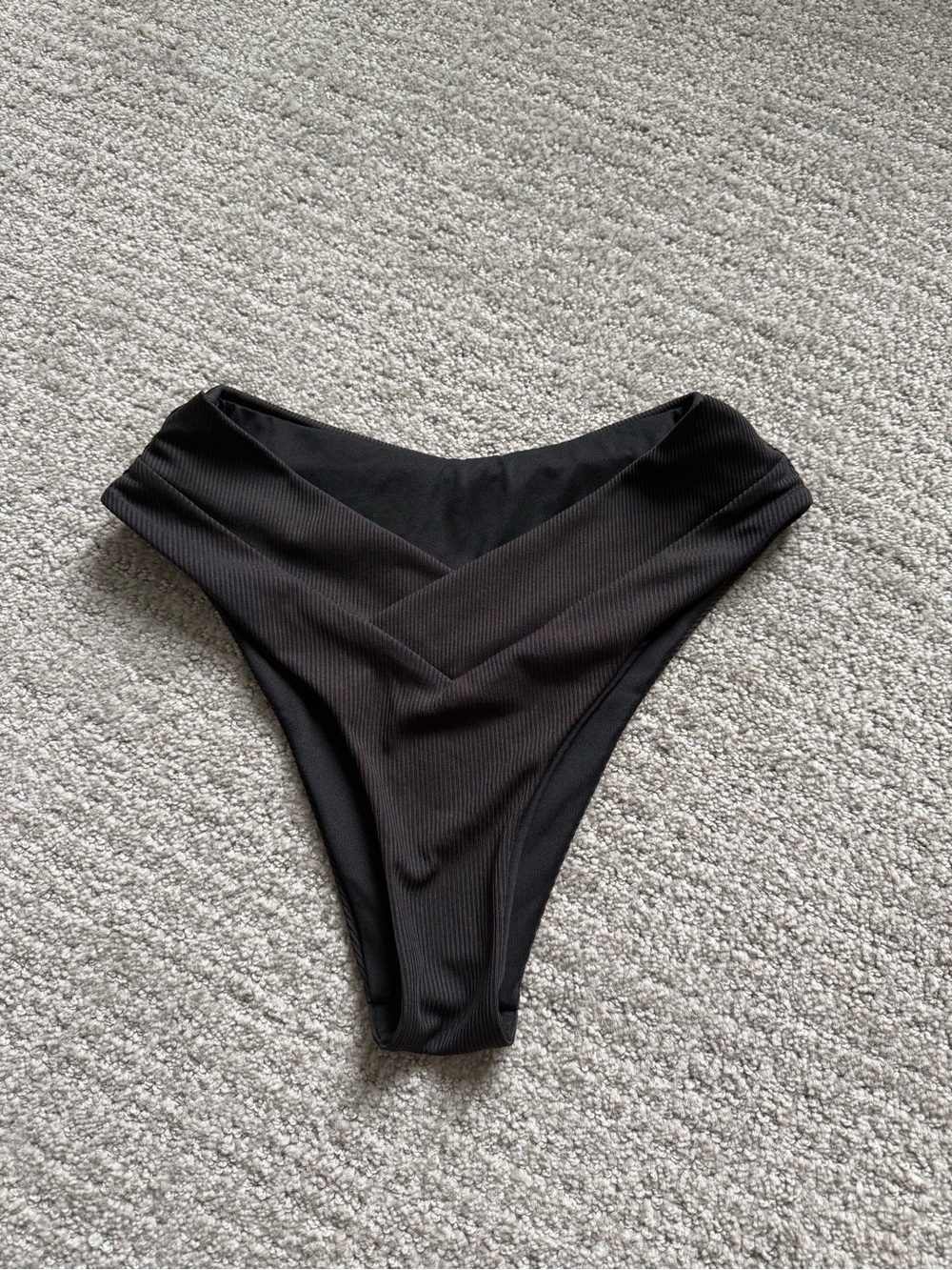 Black High-Cut Cheeky Bikini Bottom
